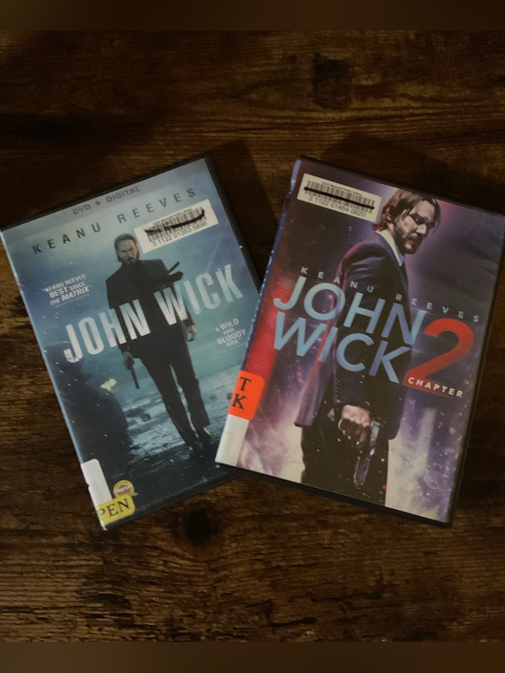 John Wick / John Wick: Chapter 2 DVD 📀 Set - Keanu Reeves action movies